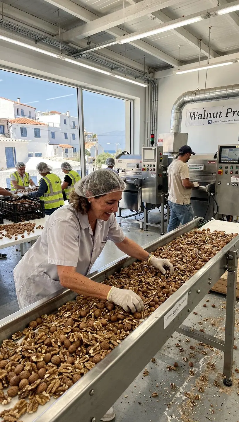 Μια γαστρονομική παρουσίαση ελληνικών ξηρών καρπών σε πιάτο.